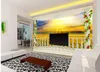 Foto tapeter hög kvalitet 3d stereoskopisk balkong solrosfält 3d tv bakgrundsvägg konst väggmålning för vardagsrum stor målning hem dec