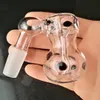 Pipe à fumer Mini narguilé bangs en verre coloré en forme de métal coloré point gourde adaptateur externe