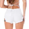 Hög midja denim shorts kvinnlig sommar sexig rippad hål kvinnor kort jeans casual femininos försäljning
