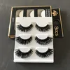 3D nerts valse wimpers oog make-up extensie 100% echte nertsen natuurlijke dikke valse valse wimpers oog wimpers make-up 3 paren / doos dropshipping