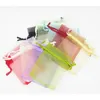 100pcs 7x9cm Organza Drawstring Bags Jewelry Gift Pouches Wrap Wedding Favor Packing Christmas Party (2.75x3.5 inch) Multi Colors