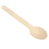 Mini Wooden Spoons for Ice Cream Cake Sweets Dessert Wedding Parties Banquets Disposable Wood spoon Crafting Cultery Utensils