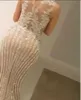 2018 Yousef Aljasmi Evening Dresses Sleeveless Jewel Neck Sweep Train Illusion Luxury Prom Dress Evening Party Plus Size Formal Gowns