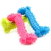 3 Bild resistent gegen Bite Bone Dog Welpe Molaren Gummibugel Spiel für Zähne Training Wärme Plastik Gummi TPR Dog Hundespielzeug 10*4 cm schön