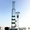 Rak Tube Bong Light Glass Bong Triple Comb Perc Dab Oil Rig Round Base Vattenrör Färgad Perc Vatten Bongs med Banger 10xx