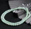 Vente en gros - Myanmar jade naturel A marchandises vert clair jade perles de jade chaîne collier usine en gros