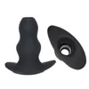 Plugue anal de silicone oco para homens e mulheres, plugue anal para massagem de próstata, contas anais, brinquedos sexuais5102072