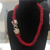 Женская мода, леопардовая застежка на голову, аксессуар «сделай сам», ожерелье из красного стекла и кристаллов, приветствуются цвета на заказ, модные украшения