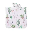 Mikrdoo 2018 nouveau-né bébé bébé Cute recevant couverture de bande dessinée Lama et cactus Impression avec une tenue de bandeau