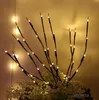 Woxiu Oddział LED Lights Willow Boże Narodzenie Lampy Decor Strona główna Party 20 Ogród Floral Light Fairy Drzewo Żarówki Twig String Ciepłe