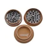 Natural Wood Grinder 3 Layer Natural Wooden Cigarette Tobacco Herb Grinder High Quality Smoke Crusher Hand Muller