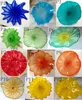 Murano Glass Flower Plates Wall Art Colored Glass Hanging Plates Anqique Style Wall Art for Museum Hotel Home Decoration