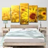 Modular Canvas Home Decor Pictures Wall Art 5 Pieces Sunshine Flowers Paintings Living Room HD Prints Poster8470219