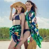 Summer Beach Pareo Women Scarf Sarong Beach Scarves Original Design 175 *115cm Bandana Wraps Shawl Female Bikini Swimsuit Beach Cover Up