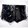 Uomini sexy lingerie wild maschio in PVC Boxer maschio Shorts Fucice in pelle Breve con cerniera in pizzo Costume da ballo da club abbigliamento Nuovo Design8959333