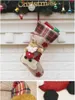 Grote Kerstmis Kerstmis decoraties Santa Claus Sokken Gift Bag Kids Xmas Candy Tas Kerstboom Ornamenten Benodigdheden