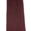 Elbess Hair -ed kolor wina # 99J 0.8g / Strand 200strands Prosty fala Nano Ring Human Hair Extensions