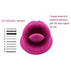 Vibrador de lengua Meselo Suck Lick 10 Modo Juguetes sexuales para mujeres Masturbator Control remoto Nipple Clitoris Estimulador USB Cargo C18111501