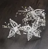 Новые головные уборы Crystal Crystal Butterfly с бахромой Серьги белые Свадебные головные уборы обруч