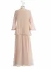 Pink Ankle Length Mother Of The Bride Dresses With Jacket Lace Appliqued Plus Size Evening Gowns Formal Wedding Guest Dress