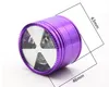 Smoking Pipes 4 layer aluminum alloy cigarette lighter 63MM personality triangle cover metal grinder