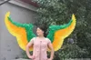 Big de alta calidad Big Colorful Angel Feather Wings Evento de cosplay Fiesta de Halloween Suministros de disfraces para mujeres Gamge Nice Shooting Props