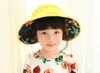 Zomer kinderen no top brede rand hoeden meisje opvouwbare strandhoeden gemakkelijk te dragen katoenen zon bescherming hoed groothandel gratis schip