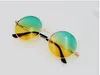 Vintage Round Sunglasses Women Ocean Color Lens Mirror Sunglasses Female Brand Design Metal Frame Circle Glasses2825931