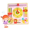 Kids Wooden Puzzle Toys Cognitive Digital Clock Digital Wooden Watch Jigsaw Toys Cartoon Threading Assembly Toys