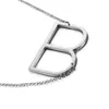 Edelstahl A-Z Englisch Alphabet Ersten Halskette Silber Vergoldet Großbuchstaben anhänger Modeschmuck für Frauen MOQ 30 stücke