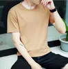 男性の半袖TシャツO-ネック夏の純粋な色ティー9色のファッションTシャツ男と女性