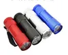 Portable UV Lamps 9 LED Mini LED Flashlights Super Bright LED Torch Light Outdoor Camping Flashlights