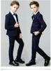 Good Looking Boys Wedding Attire Elegant Style Colour Stripe Performance Stage Show Boys Suits Peaked Lapel Three To Five Pieces Clothing