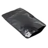 15x23cm Preto Stand Up Pure Folha de alumínio sacos de secas Snack Nuts Auto selável Mylar Foil Zipper fechamento seco Comida Comida Pouches