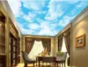 3d stereoscopic wallpaper Fantasy fresh 3d blue sky clouds sky landscape art zenith fresco ceiling murals wallpaper