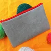 Colorful blank canvas zipper Pencil cases pen pouches cotton cosmetic Bags makeup bags Mobile phone clutch bag organizer LX0562