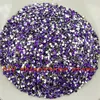 1000-10000pcs / bag 2-6mm Strass di cristallo in resina viola FlatBack Super Glitter Nail Art Strass Decorazione di nozze Applique Non Ho2902