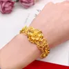Bracelet à motifs de fleurs en filigrane 18k or jaune rempli fête de mariage femmes manchette Bracelet bijoux de mode Dia 60mm