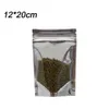 12 * 20cm (4.7'''x7.9 '') RECLOSERABLE CLEAR Aluminiumfolie Zip Lock Bag Pakket Retail Stand Up Transparent Plastic Mylar Food Storage Bag Retail