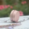 10g 15g tomt återfyllningsbar aluminiumburkar Förpackning Rose Gold Rosa metall Tenn Batom Cream Lotion Cosmetic Containers F1097