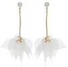 new Hot Creative super - fairy grinding multi - petal soft ear nail female exaggerated fringe earrings personality fashion sales