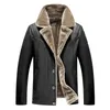 Männer Leder Jacke Mode Lässig Warme Marke Fleece Gefüttert Motorrad Bomber Faux PU Leder Mäntel Männlichen Oberbekleidung Winter Jacken