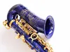 Japão Suzuki SR-475 F Alto Eb Saxofone E Plana Azul Corpo Laca De Ouro Chave Saxofone Marca Instrumento de Música de Qualidade Sax Com Bocal