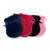 400pcs lot Small Velvet Drawstring Cotton Gifts Bag Pouches 7 9cm fit Necklace Bracelet Jewelry Package Presents Bags319O