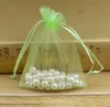 500pcs 10 x 15 cm Drawable Small Organza Sacs Favor Mariage Sac cadeau de Noël Boancs Bages d'emballage Sacches Custom Drop SH5415679