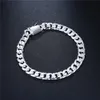 8mm Side Chain Hand Chain - Mannelijke Geld Sterling Verzilverd Armband; Hot Koop Mannen en Vrouwen 925 Silver Bracelet SPB227