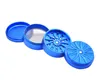 New concept of metal smoke grinder, tooth rotating blade, cigarette lighter, aluminum alloy four layer