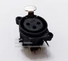 Hoekige vergulde geplateerde XLR 3PIN Vrouwelijke Jack Chassis PCB Socket Connector Zwart / 10st