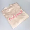 Cfung sexig champagne robe brud kimono satin robe kvinnor badrock bröllops syster mor till bruden brudgummen brudtärna kläder