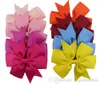 40 kleuren 3 inch schattig geribbeld lint haarbogen met clip baby meisje boutique accessoires partij geschenken